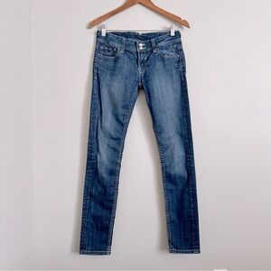 2000s Vigoss Rhinestone Dark Wash Skinny Jeans 27